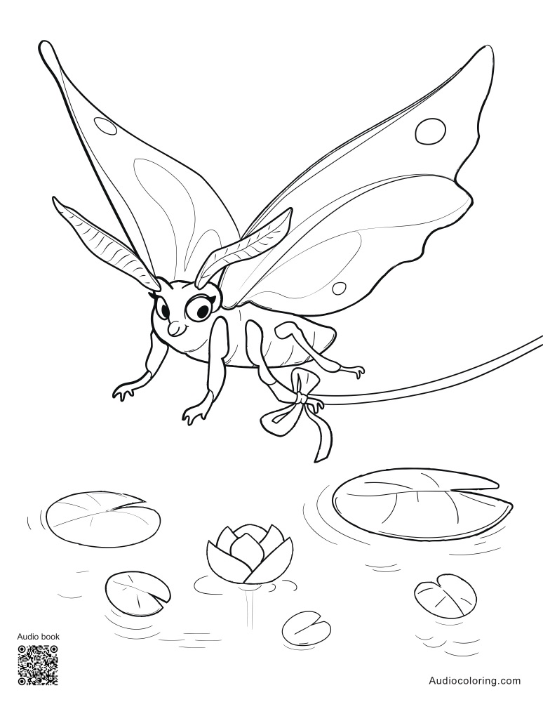Coloring page: The butterfly