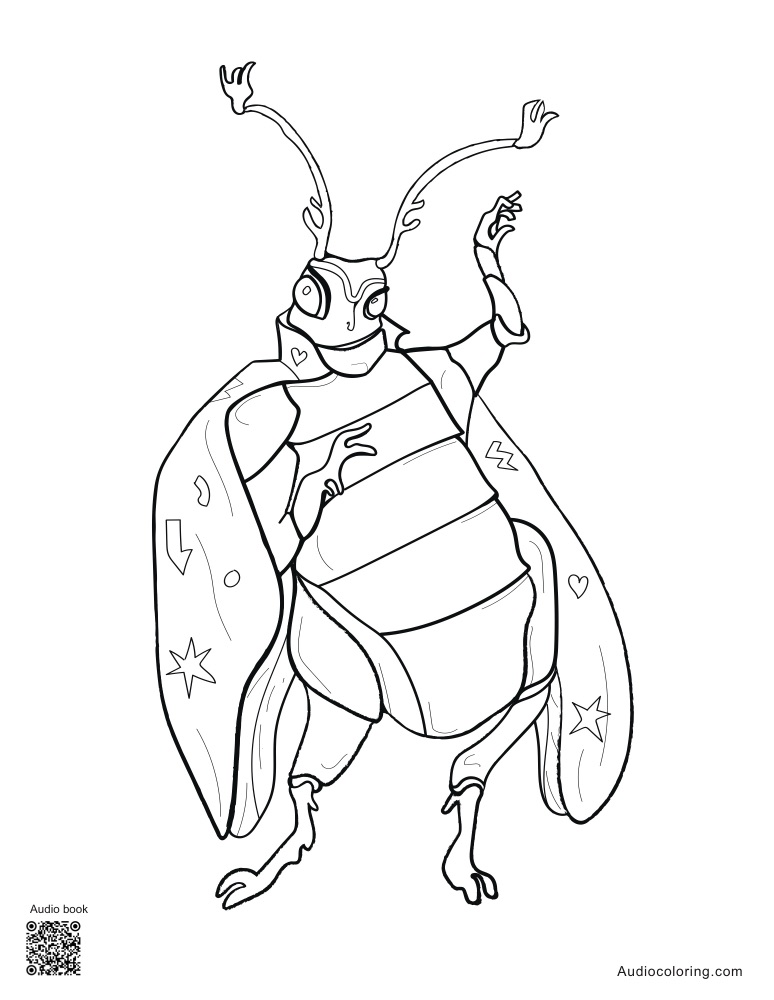 Coloring page: The cockchafer