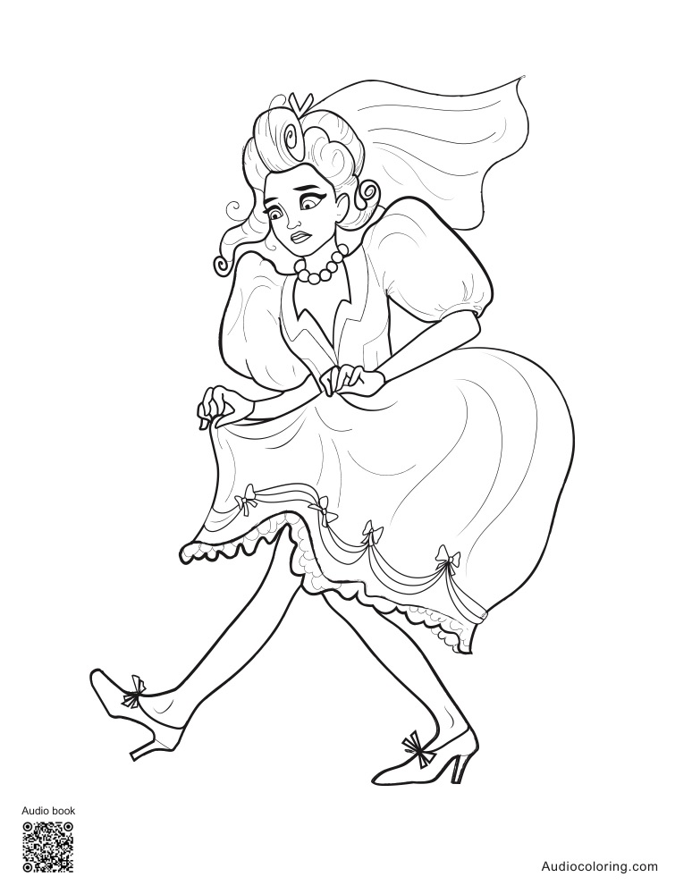 Coloring page: In the wedding dress