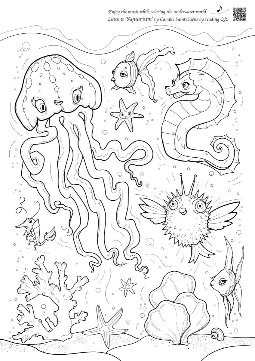 Coloring page: Aquarium