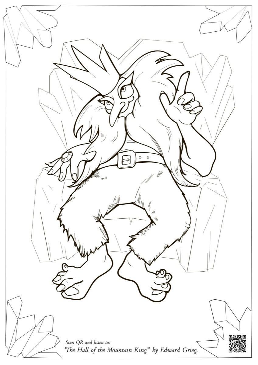 Coloring page: In the Hall of the Mountain King