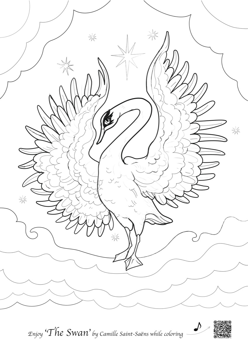 Coloring page: The Swan