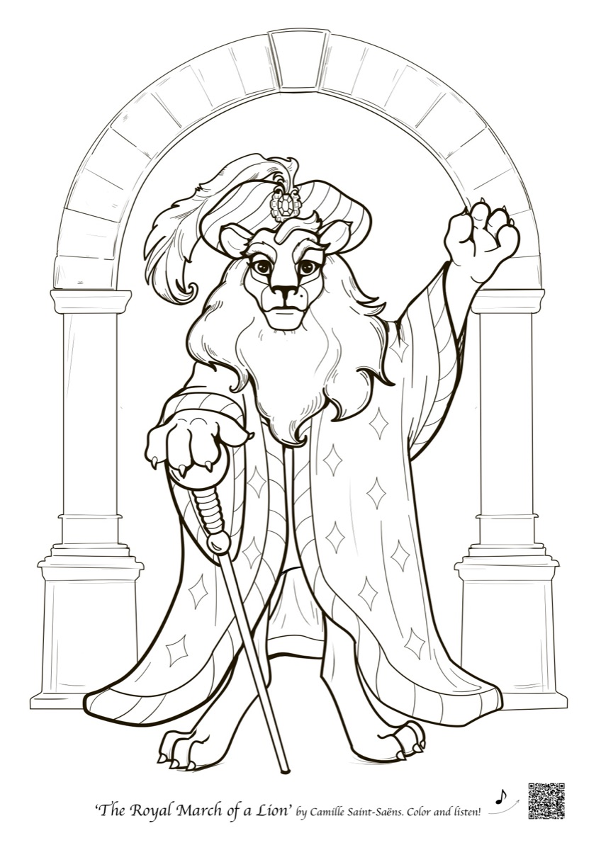 Coloring page: Royal March of the Lion