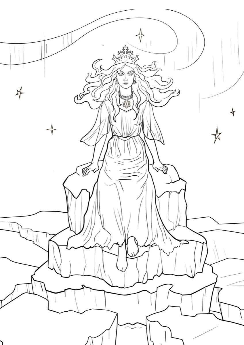 Coloring page: The Snow Queen