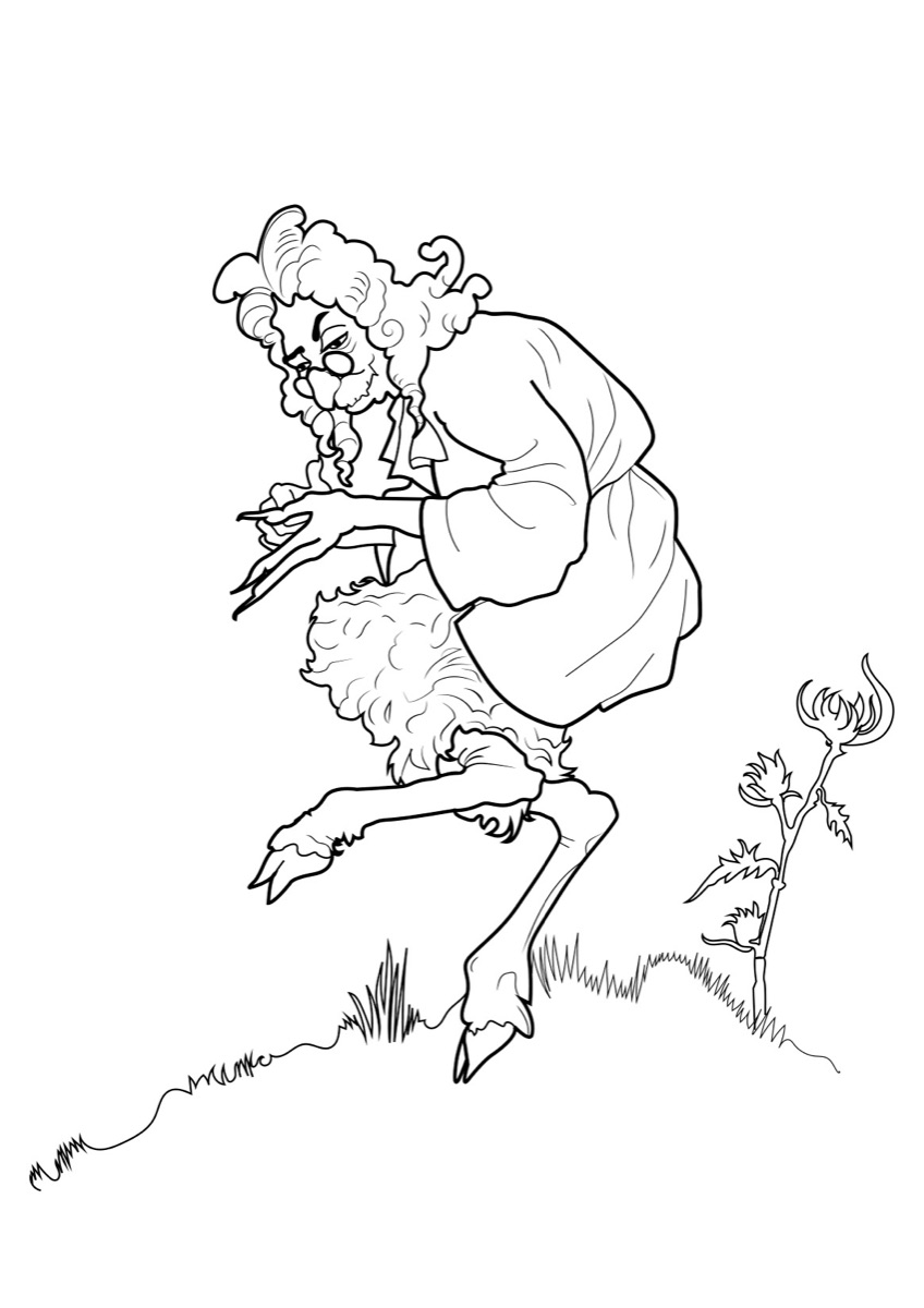 Coloring page: The troll